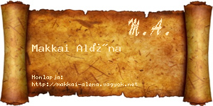 Makkai Aléna névjegykártya